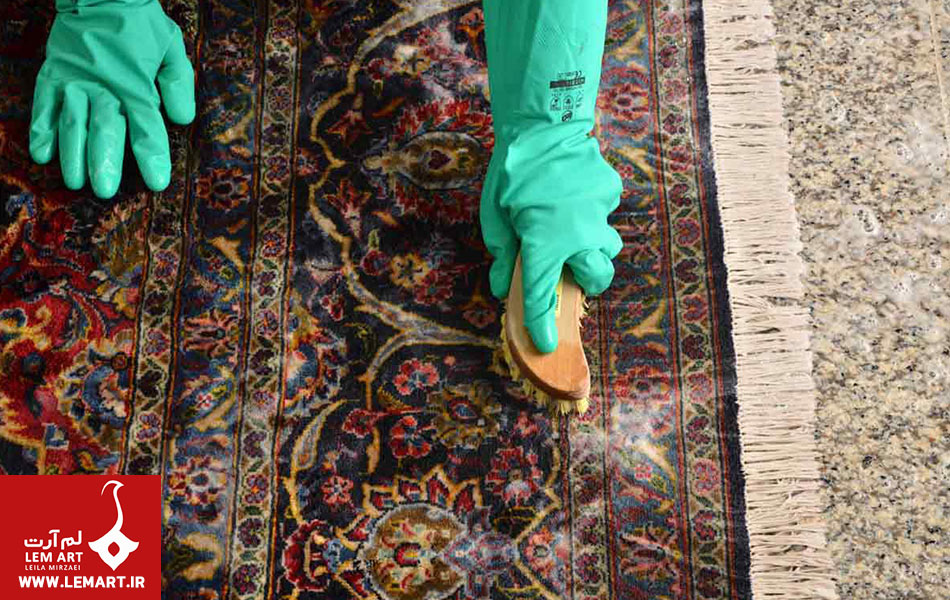 شستن فرش دستباف در خانه