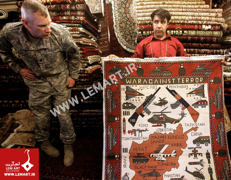 3 | فرش جنگ افغانستان مطالعه سیر تحول فرش های جنگ در افغانستان