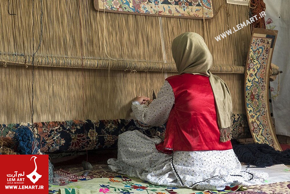 گره در قالی روستایی