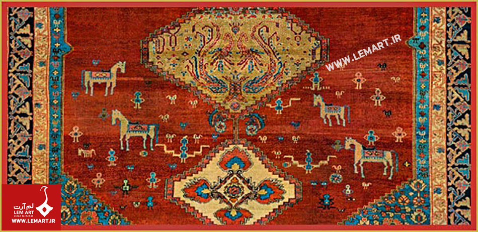 نقش حیوانات روی قالی