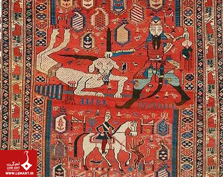 نقش اساطیر بر روی گلیم و دستبافت