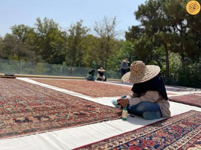 2 | هوادهی فرش های موزه فرش تهران زیر آفتاب داغ فرش های موزه تهران 1 | هوادهی فرش های موزه فرش تهران زیر آفتاب داغ