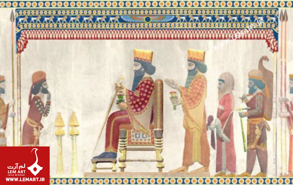 فرش در ایران باستان | فرش های حاشیه دار ایران باستان