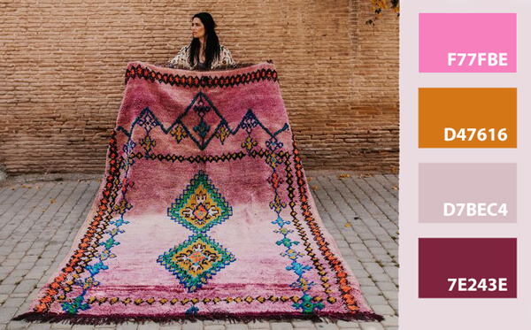 8 | رنگ های ایرانی رنگ صورتی ایرانی