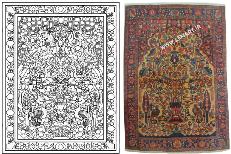 قالی گلدانی چالشتر