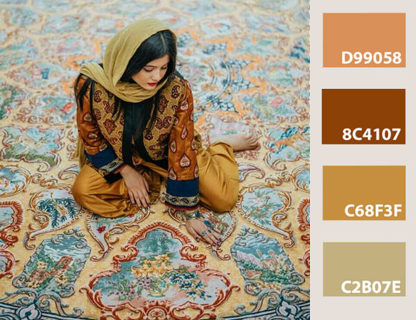 4 | رنگ های ایرانی نارنجی ایرانی