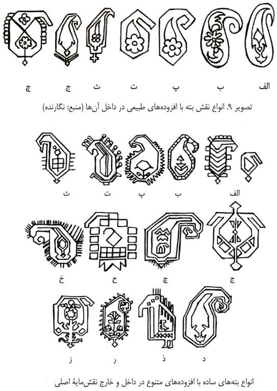 انواع بته جقه