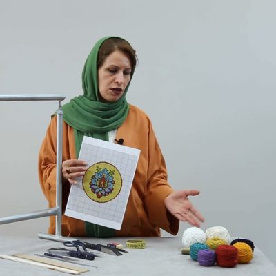 نخ و نقشه فرش گرد